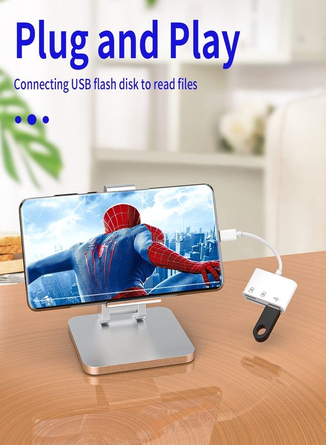 HOYULLI USB C Hub TF Micro SD Card Reader for Apple for iPhone15 Pro Max for iPad USB 3.0 Port Docking Station Multiport Adapter for MacBook compatible for Samsung Type-C Thunderbolt Flash Drive Memory Dongle - Image 5