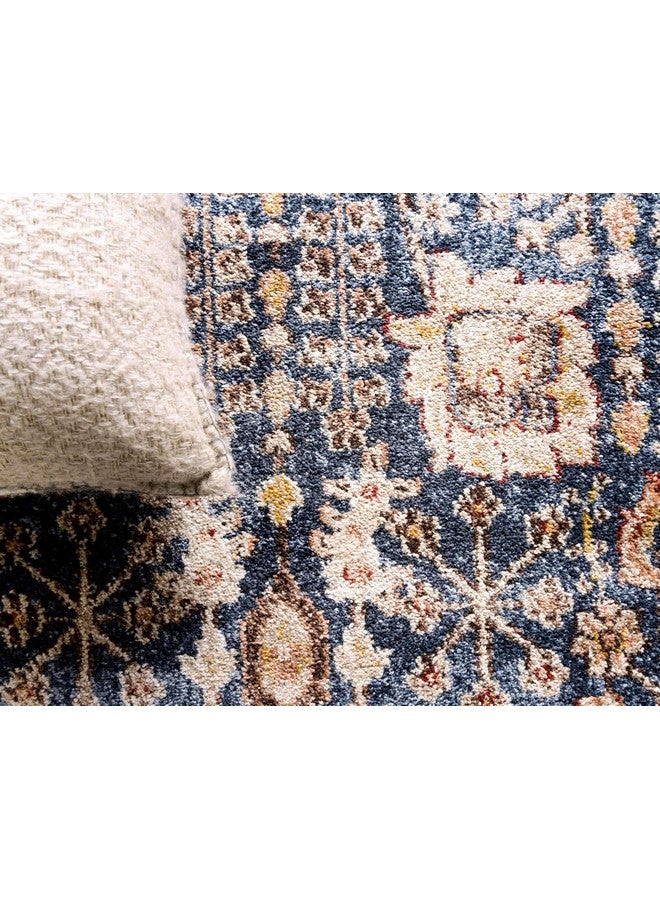 Unique Loom Utopia Collection Traditional Classic Vintage Inspired Area Rug With Warm Hues 2' X 6' 1 Runner Light Blue/Burgundy - Image 5