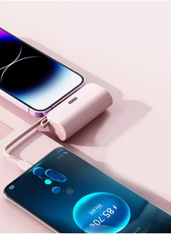 STAUD Travel 10W Small Portable Charger iPhone with Built-in Lightning Cable 5000mAh Power Bank Fast Charging for iPhone 14/13/13 Pro/12/12 Pro/11/XR/XS/X/8/7/6 Also Support Type-c Fast Charging  - Image 3