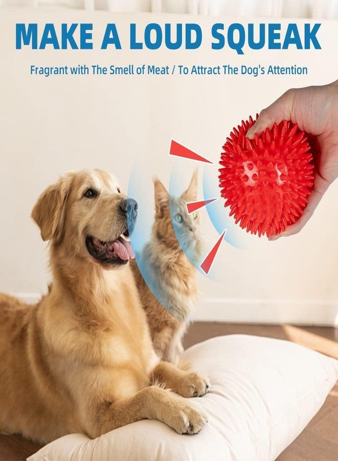 Gojira Squeaky Dog Toy Balls, Spiky Ball, Durable Puppy Chew Toys for Teething, Fetch and Train, BPA Free Non-Toxic for Dogs - Image 2