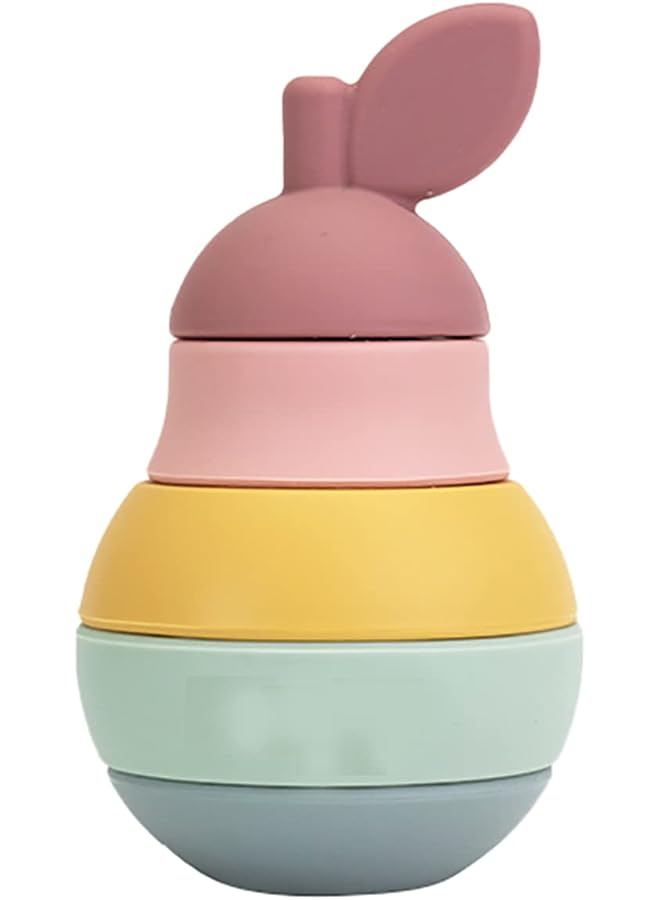 IAF Pear Stacker - Pastel - Stacking toy - Teething toy - Sorting toy - Image 1