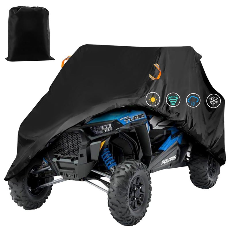 UTV Cover 4 Seater Waterproof Outdoor,Side by Side ATV Covers,Durable Anti-UV and All Weather Protection, Compatible with Polaris Ranger RZR General Can-am Defender Yamaha Kawasaki,159" Lx66 Wx76 H
