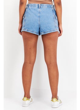 Don't Call Me Jennyfer Women Washed Denim Shorts, Blue  - Image 2