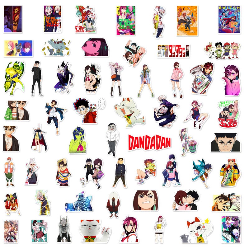 PWSTY 50Pcs Manga Dandadan Stickers Mixed Pack,Cartoon Characters Stickers Movie Decorative Sticker for Kids Teens Adults Waterproof Sticker for Water Bottle Laptop (Dan) - Image 5