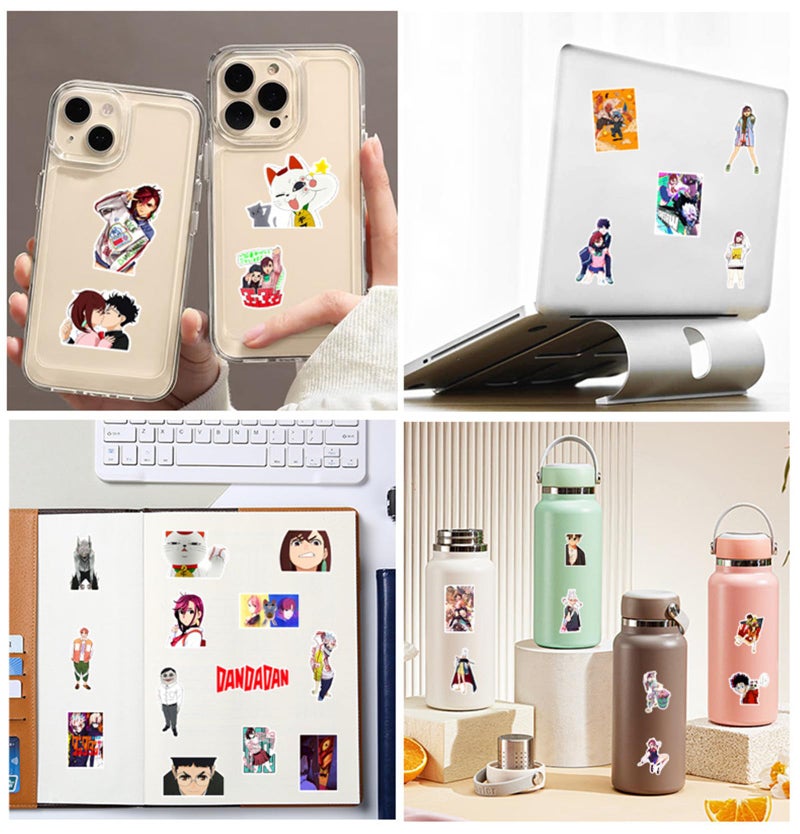 PWSTY 50Pcs Manga Dandadan Stickers Mixed Pack,Cartoon Characters Stickers Movie Decorative Sticker for Kids Teens Adults Waterproof Sticker for Water Bottle Laptop (Dan) - Image 4