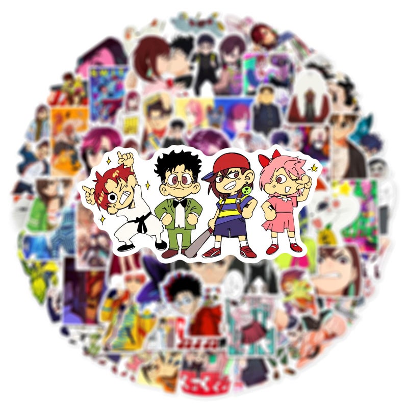 PWSTY 50Pcs Manga Dandadan Stickers Mixed Pack,Cartoon Characters Stickers Movie Decorative Sticker for Kids Teens Adults Waterproof Sticker for Water Bottle Laptop (Dan) - Image 3