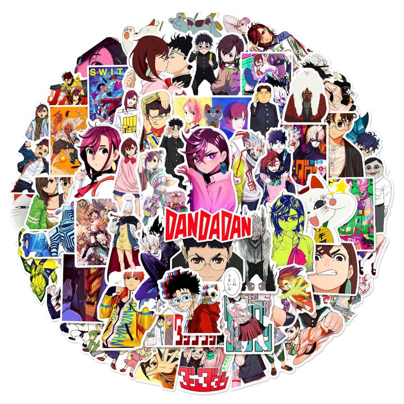 PWSTY 50Pcs Manga Dandadan Stickers Mixed Pack,Cartoon Characters Stickers Movie Decorative Sticker for Kids Teens Adults Waterproof Sticker for Water Bottle Laptop (Dan) - Image 1