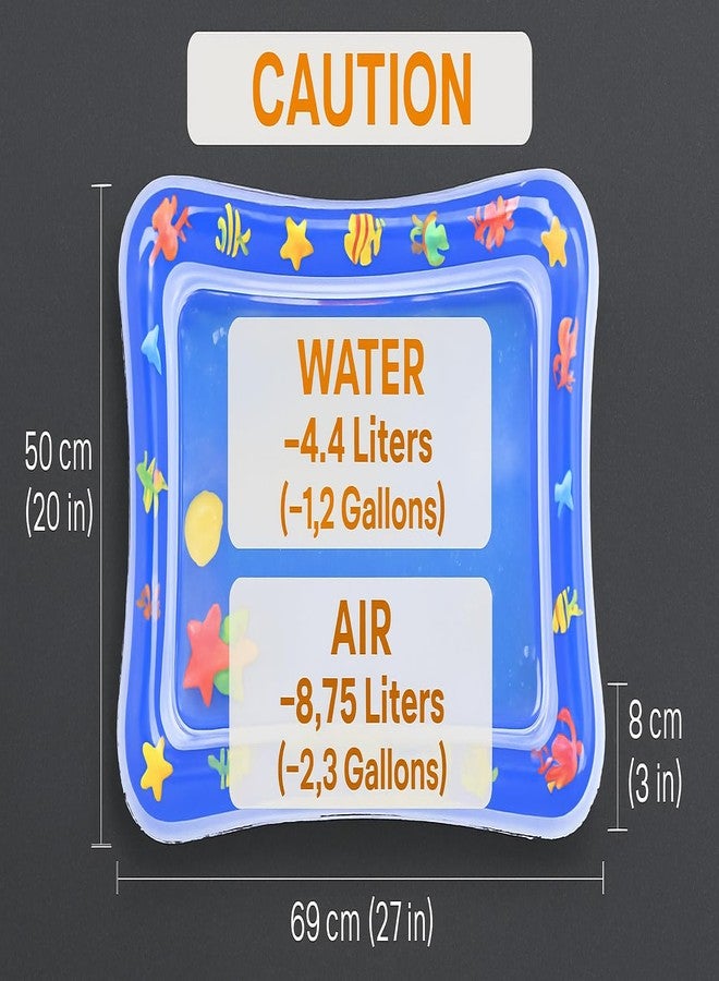 C nuw Baby Inflatable Tummy Time Water Play Mat - Leakproof Sensory Play Pad for Infants & Toddlers | Fun Marine-Themed Activity Mat for Early Development - Image 2
