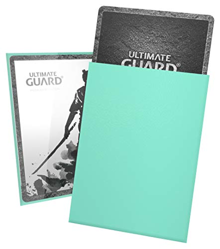 Ultimate Guard Katana Card Sleeves 100 Standard Size TCG Sleeves 66 x 91mm Turquoise Back Tournament Quality No PVC AcidFree High Clarity - Image 1