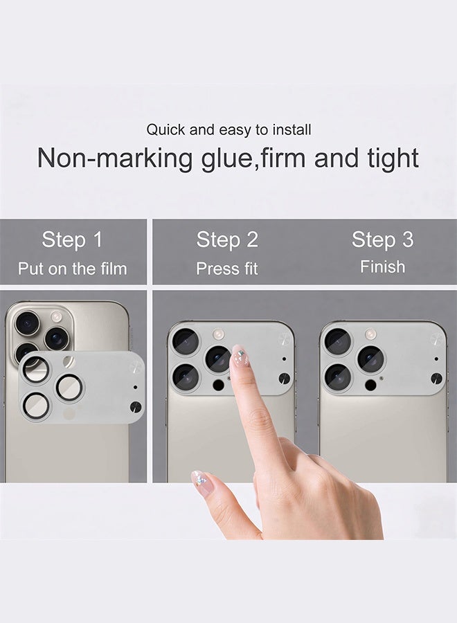 CATANES 2 Pieces Camera Lens Protector for iPhone 15 Pro Max and 16 Pro Max - Imitates the Appearance of iPhone 17 Pro Max for a Stylish Upgrade - Image 3