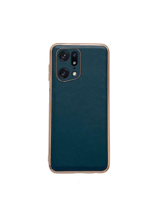 اس-توب جراب لهاتف OPPO Find X5 Pro مصنوع من الجلد الطبيعي مع طبقة نانوية من سلسلة Xiaoya - Image 1