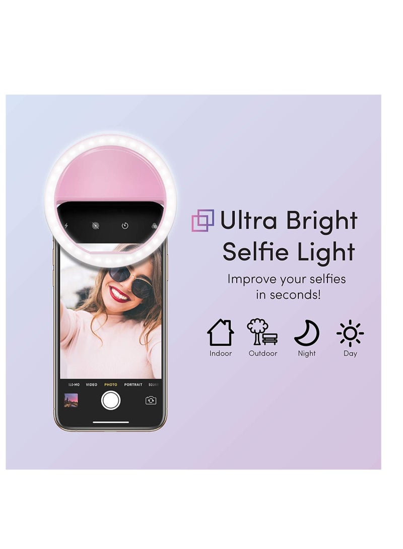 ELTRAZONE Mini Clip-on Smartphone Selfie Ring RGB LED Light Beauty Lamp Built-in Rechargeable Battery For Smartphones - Image 3
