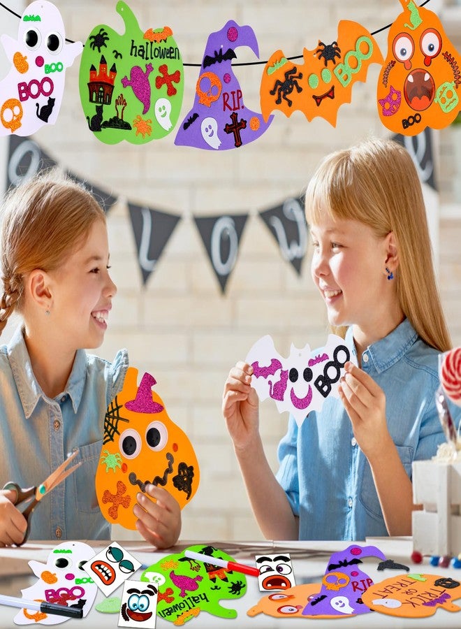 Garma 330PCS Foam Stickers Set, Halloween Crafts for Kids Pumpkin Ghost Spider Bat Witch Hat DIY Craft Kit for Classroom Activities Halloween Decorations Party Favors & Supplies - Image 5