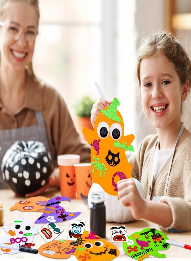 Garma 330PCS Foam Stickers Set, Halloween Crafts for Kids Pumpkin Ghost Spider Bat Witch Hat DIY Craft Kit for Classroom Activities Halloween Decorations Party Favors & Supplies - Image 4