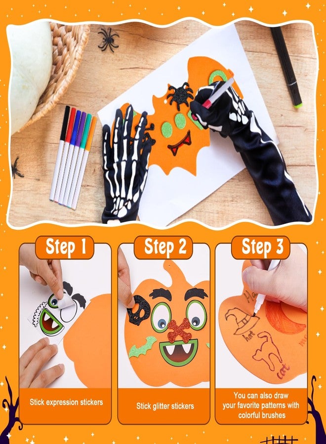 Garma 330PCS Foam Stickers Set, Halloween Crafts for Kids Pumpkin Ghost Spider Bat Witch Hat DIY Craft Kit for Classroom Activities Halloween Decorations Party Favors & Supplies - Image 3