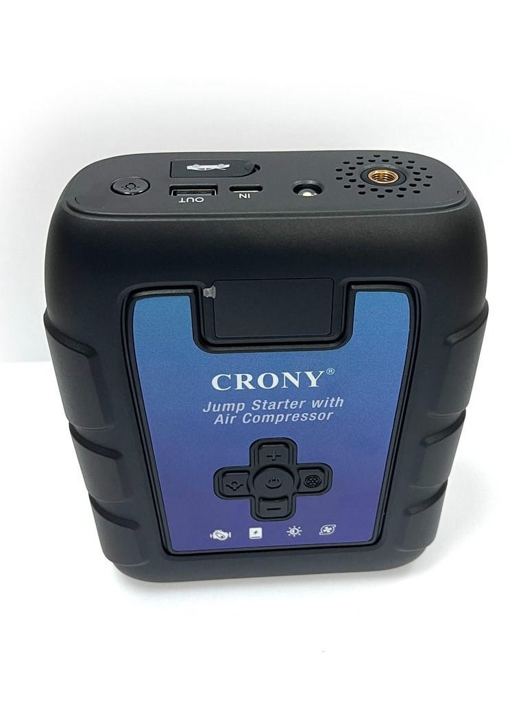 Crony B03 Jumper Starter Car Charger jump Starter & Wireless Inflator Pump  - Image 4