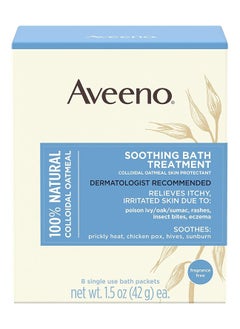 Aveeno Aveeno Active Naturals Soothing Bath Treatment - 8 x 1.5 oz packets - 42g  - Image 1
