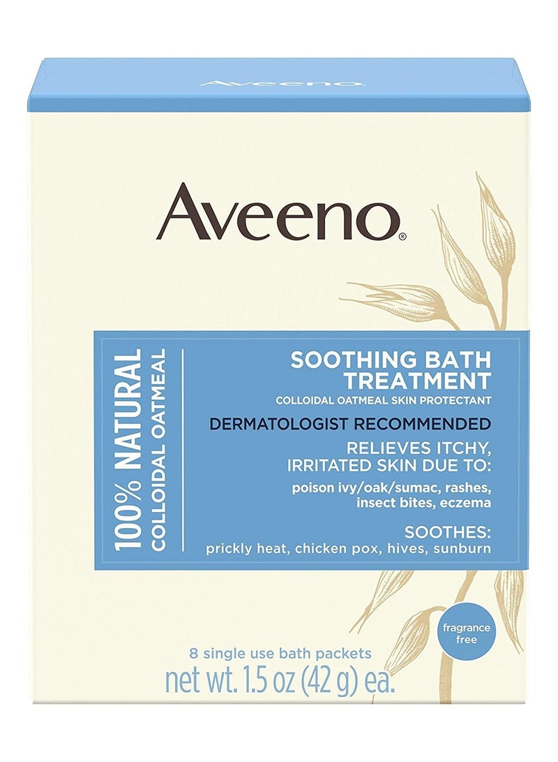 Aveeno Active Naturals Soothing Bath Treatment - 8 x 1.5 oz packets - 42g - Image 1