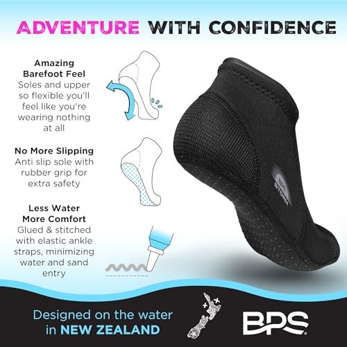 BPS Storm Neoprene Socks (Black/Lilac Logo V2, XS) - Image 4