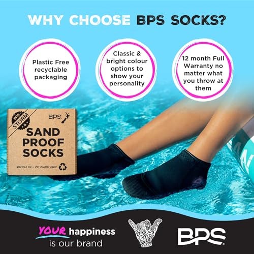 BPS Storm Neoprene Socks (Black/Lilac Logo V2, XS) - Image 5