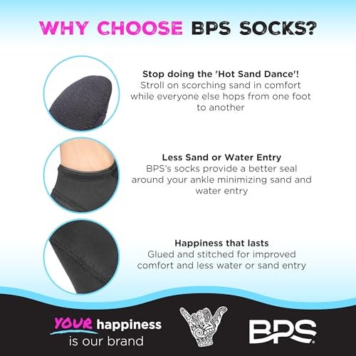 BPS Storm Neoprene Socks (Black/Lilac Logo V2, XS) - Image 3