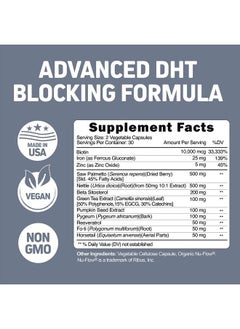 Herbtonics Foli-Tonic DHT Blocker & Hair Loss Supplement | Hair Thinning Treatment & Promotes Healthy Thicker Hair Growth (60 Count (Pack of 1))  - Image 3