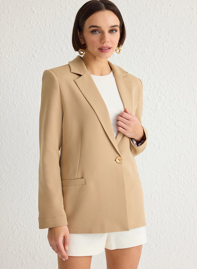 trendyol Regular Lining Detailed Woven Blazer Jacket TWOAW20CE0316 - Image 3