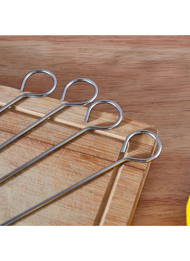 Home Box BarbeQ Grill 4-Piece Steel Skewer Set 44x11.5x0.5 cm  - Image 2