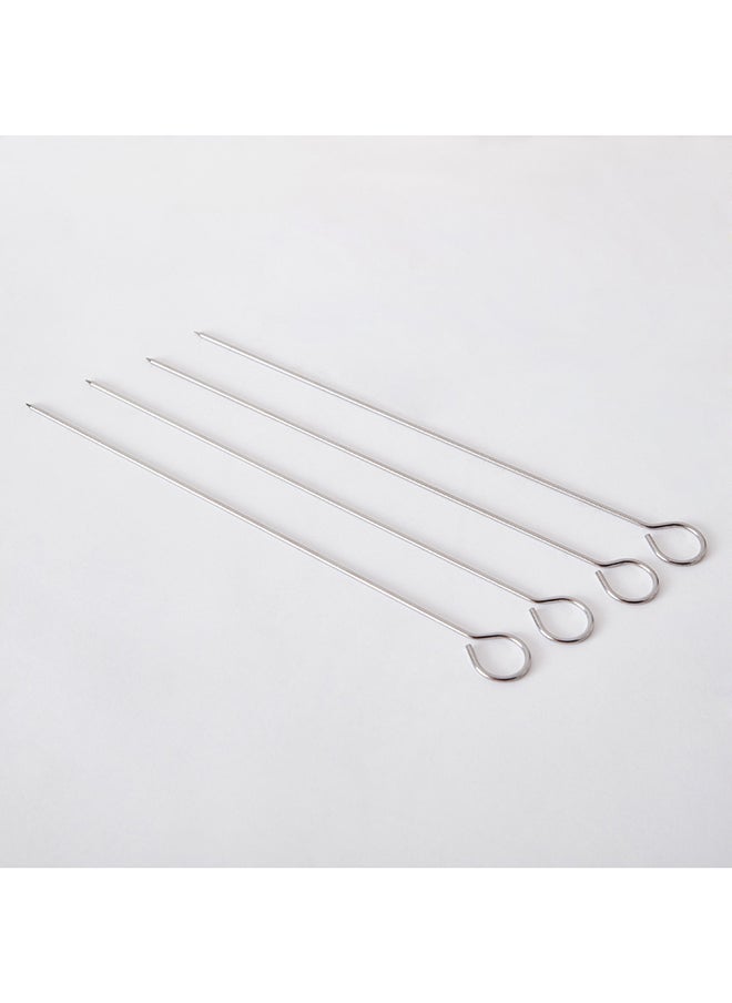 Home Box BarbeQ Grill 4-Piece Steel Skewer Set 44x11.5x0.5 cm  - Image 5