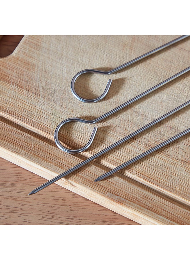 Home Box BarbeQ Grill 4-Piece Steel Skewer Set 44x11.5x0.5 cm  - Image 4