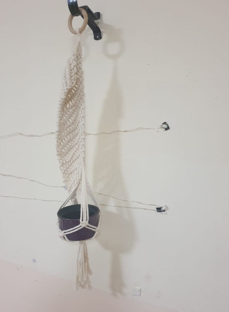 macrame sanu handmade plant hanger - Image 1