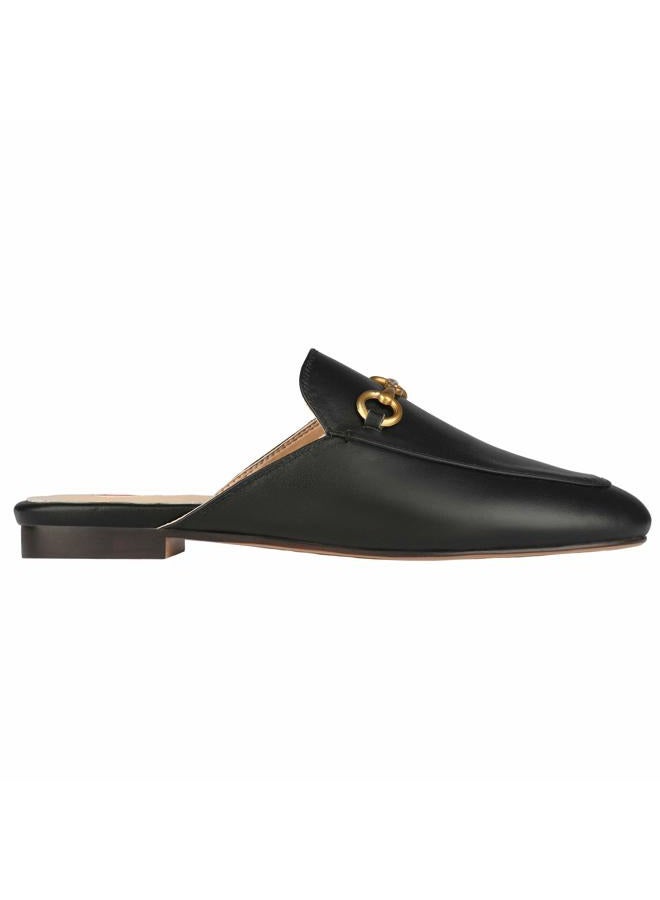 ARQA Mules for Women Leather Slip On Mule Backless Low Heel Loafers Slide Slippers Black - Image 4