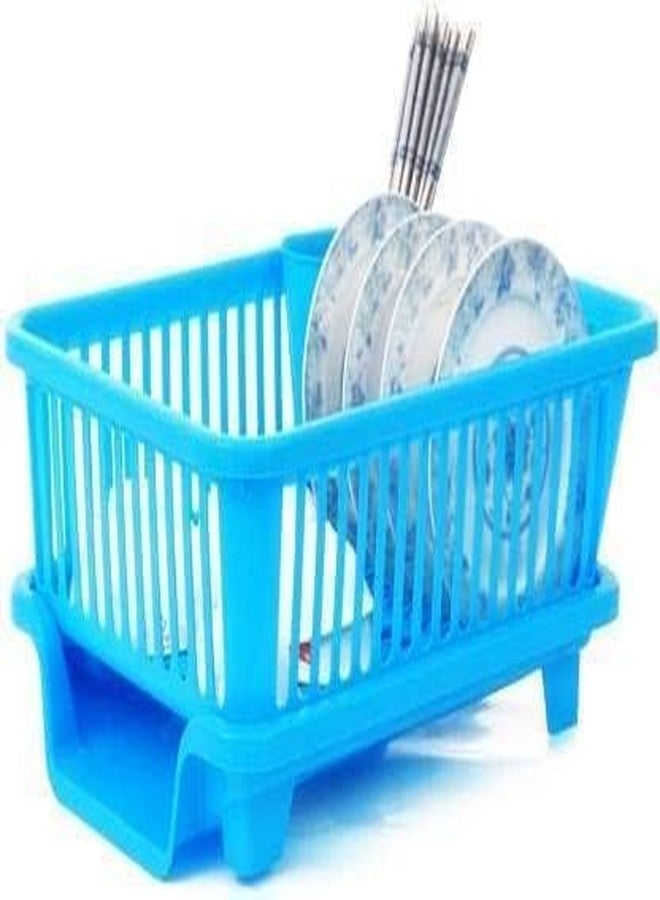 GLOWICK Multi Function Kitchen Sink Organizer Plate Rack/Utensil Holder Stand/Spoon Chopstick Holder Basket with Tray for Kitchen Utensil & Cutlery Storage Rack (1Pcs) - Image 5