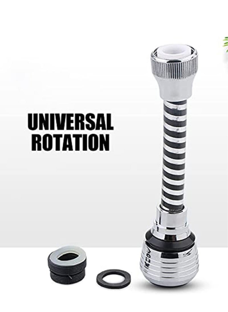 كابتن تيك Sink Faucet Sprayer 360° Rotatable Anti Splash Faucet Nozzle Head with Hose Tap Booster and Water Saving Kitchen Faucet Sprayer Head Replacement ABS Polished Chrome for Cold Hot Water - Image 2