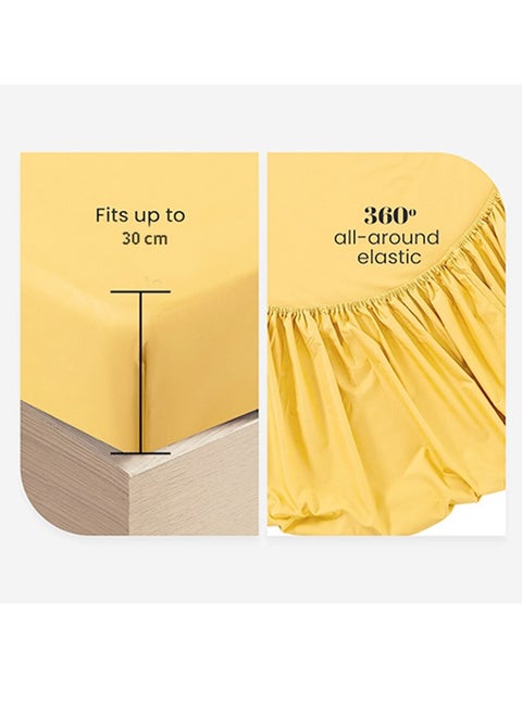 طقم ملاية باستيك قطعتين، 120*200 سم، يلو