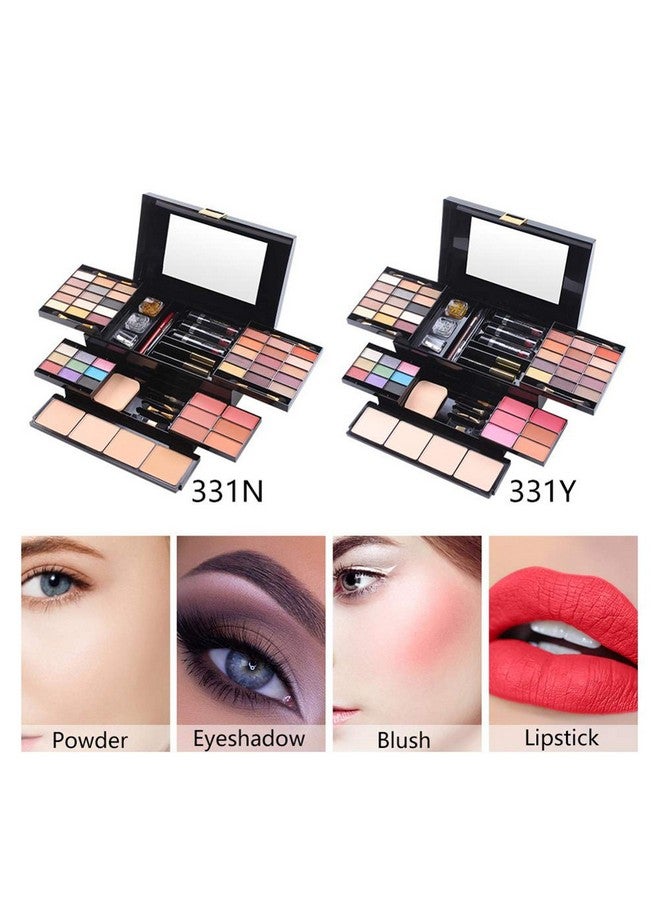 FantasyDay 54 Colors All In One Makeup Gift Set Holiday Birthday Beauty Cosmetic Essential Starter Bundle Include 39 Eyeshadow Palette 6 Blush 6 Sponge Stick 4 Compact Powder 3 Lipstick Eyeliner - Image 4