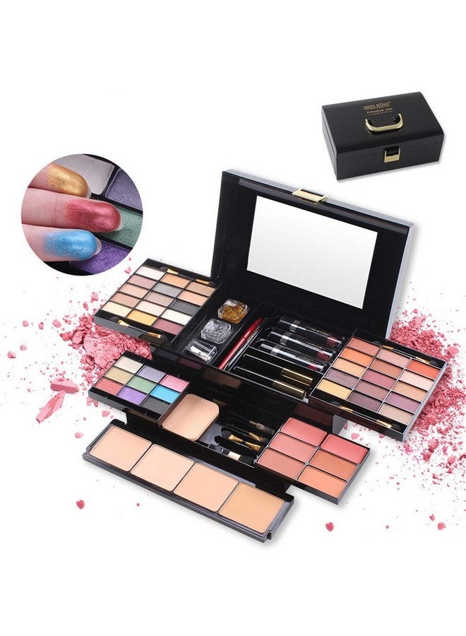 FantasyDay 54 Colors All In One Makeup Gift Set Holiday Birthday Beauty Cosmetic Essential Starter Bundle Include 39 Eyeshadow Palette 6 Blush 6 Sponge Stick 4 Compact Powder 3 Lipstick Eyeliner - Image 2