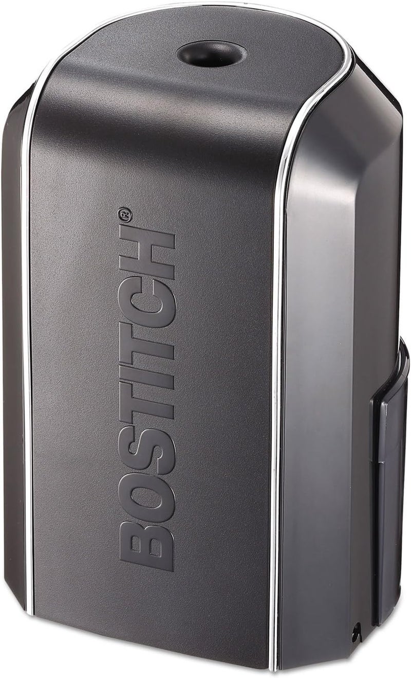 Bostitch مبراة أقلام كهربائية عمودية للمكتب، محرك قوي بدون توقف، يمنع الإفراط في التمليس، أسود - Image 1