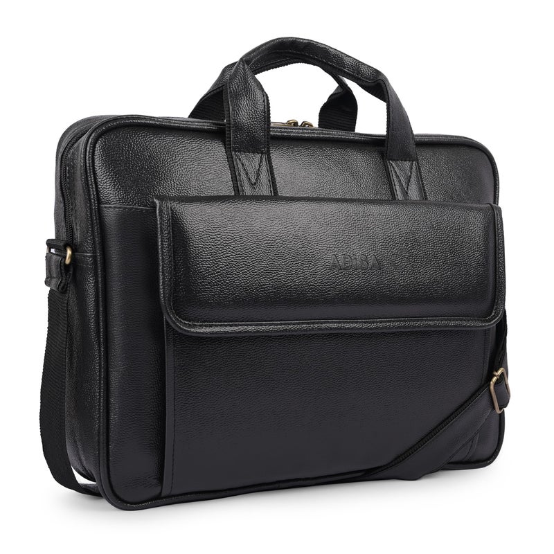 ADISA Laptop Messenger Office Bag Briefcase for Work for Men (LB6052-BLA) - Image 5