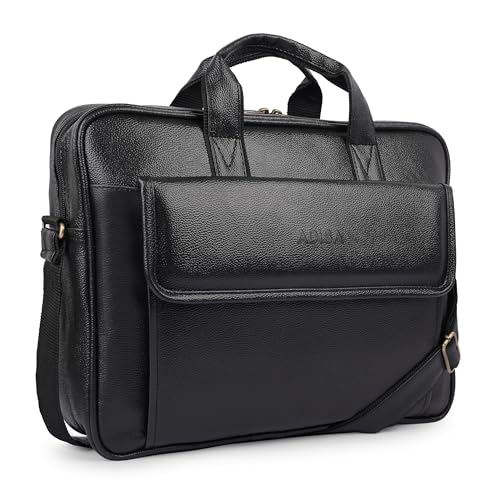 ADISA Laptop Messenger Office Bag Briefcase for Work for Men (LB6052-BLA) - Image 1