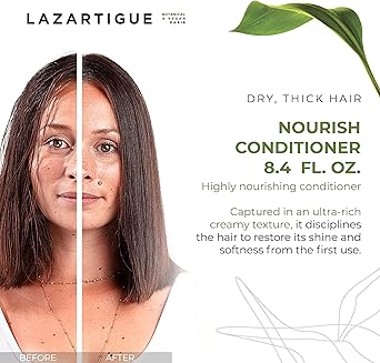 Lazartigue LAZARTIGUE NOURISH High Nutrition Conditioner Enriched with Shea Butter Plant Oils Deep Hydration for Thick Dry Hair 94 Natural Ingredients Vegan SiliconeFree 150ml - Image 2