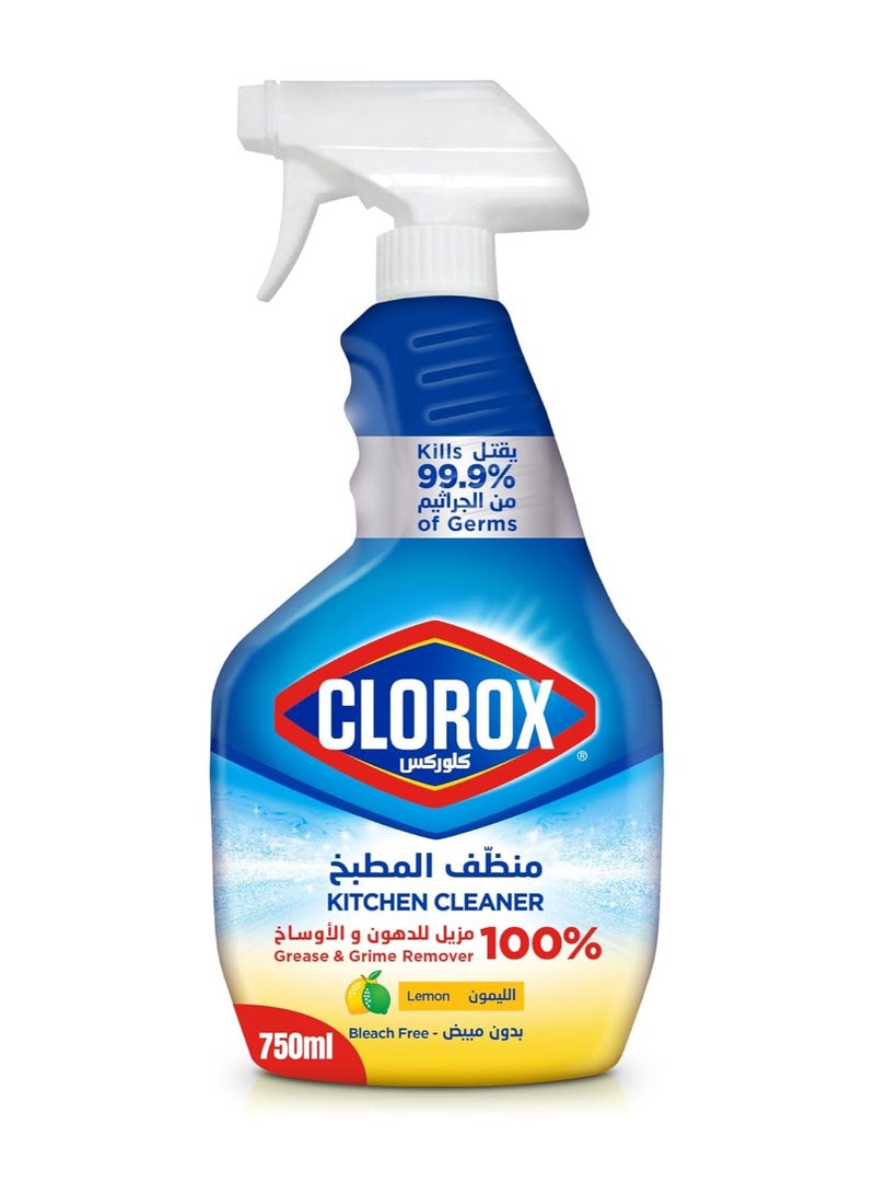 كلوركس بخاخ منظف المطبخ بدون مبيض، 100% مزيل للدهون و الأوساخ، برائحة الليمون، 750مل - Image 1