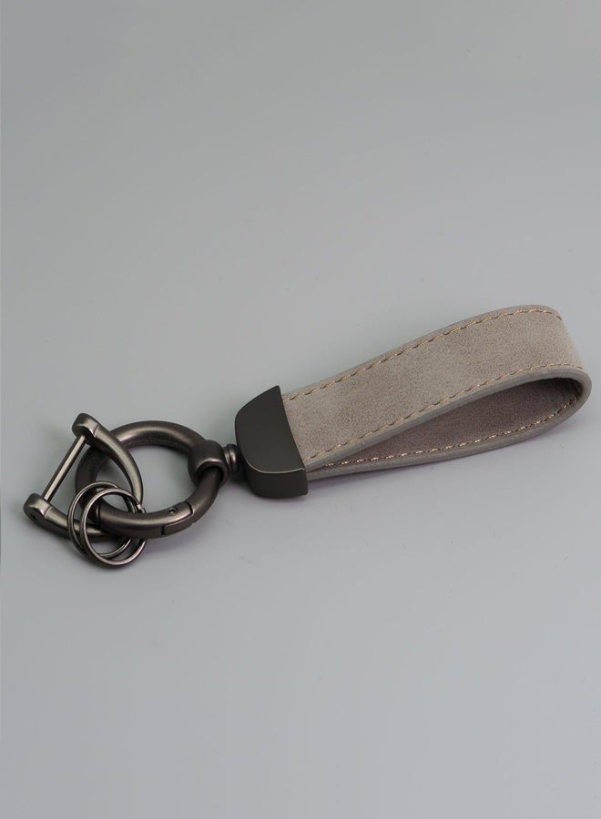 2pack Leather Keychain Accessories Key Ring 360 Degree Rotatable Snap Swivel and Anti-Lost D-Ring Metal Key Chains for Men and Women - Image 5