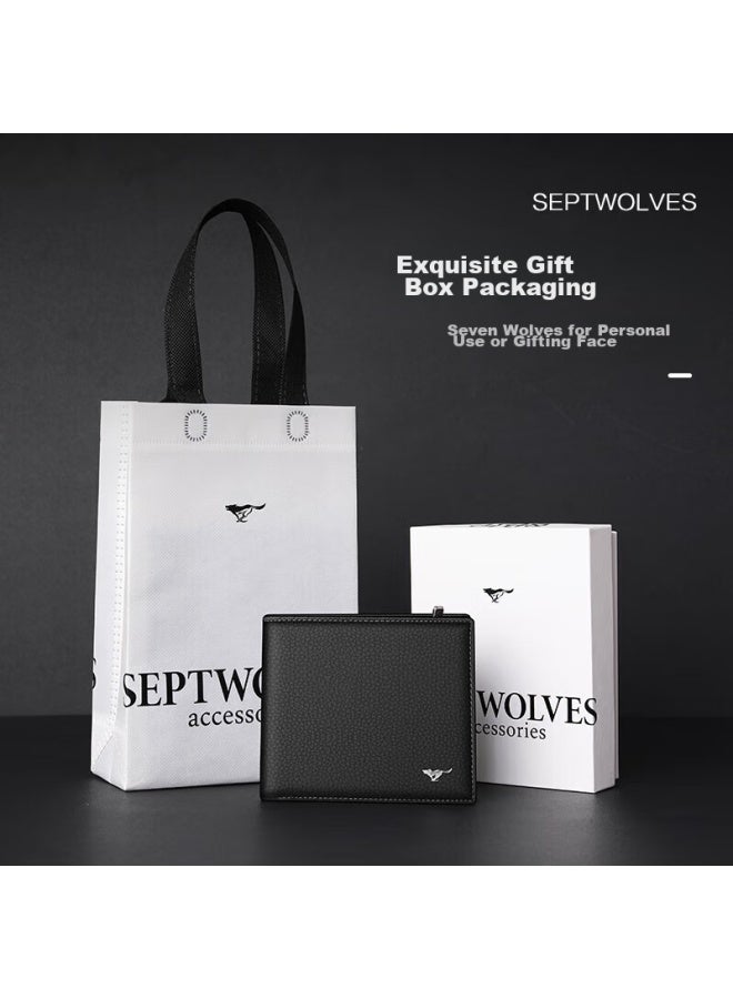 Septwolves Valentine's Day Gift Wallet For Men, Genuine Leather Card Holder And Id Holder Gift Box Set For Boyfriend Or Husband - Image 4