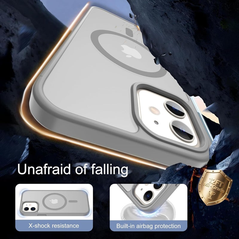 حافظة مغناطيسية من Pilaru لأجهزة Samsung S24 Ultra [متوافقة مع MagSafe]، تحتوي على واقي شاشة مزدوج؛ مقاومة لتغير لون الشاشة والبصمات، مقاومة للصدمات، مريحة للجلد، بتصميم نحيف وشفاف، لون أزرق داكن. - Image 3