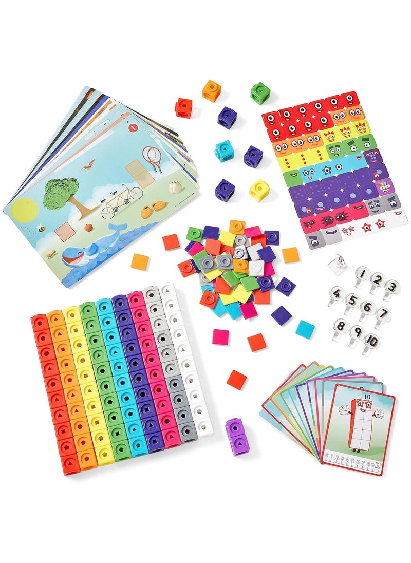 hand2mind - MathLink Cubes Numberblocks 1-10 Activity Set, 30 Activities Linked to TV Episodes, Math Cubes, Counting Toys, Base Ten Blocks, Montessori Math, Counters for Kids Math, Kindergarten Toys - Image 1