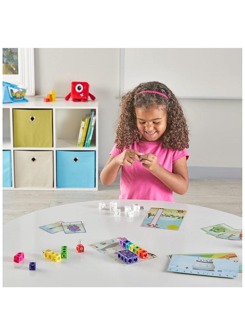 hand2mind - MathLink Cubes Numberblocks 1-10 Activity Set, 30 Activities Linked to TV Episodes, Math Cubes, Counting Toys, Base Ten Blocks, Montessori Math, Counters for Kids Math, Kindergarten Toys - Image 1