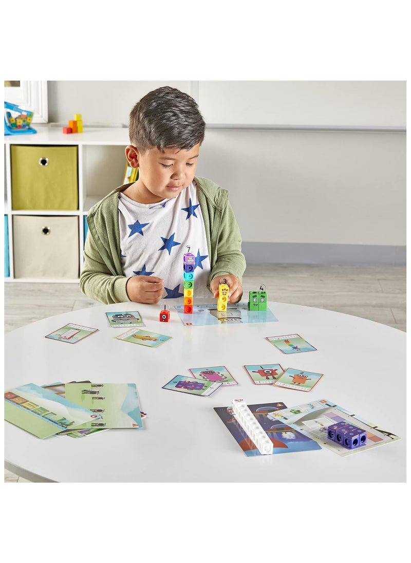 hand2mind - MathLink Cubes Numberblocks 1-10 Activity Set, 30 Activities Linked to TV Episodes, Math Cubes, Counting Toys, Base Ten Blocks, Montessori Math, Counters for Kids Math, Kindergarten Toys - Image 1
