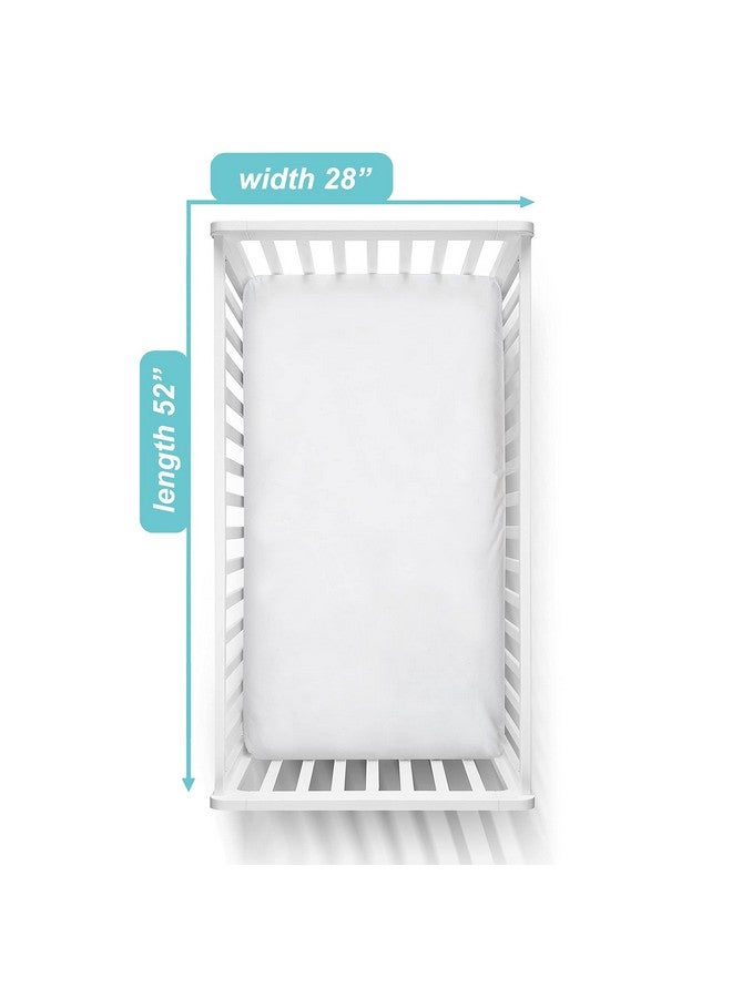 TL Care شريحة سرير أطفال مصنوعة من القطن الطبيعي 100% من TL Care 52" × 28" - ناعمة، قابلة للتنفس، مضادة للحساسية ولطيفة على الأطفال، بيضاء، محايدة للأولاد والبنات - Image 2