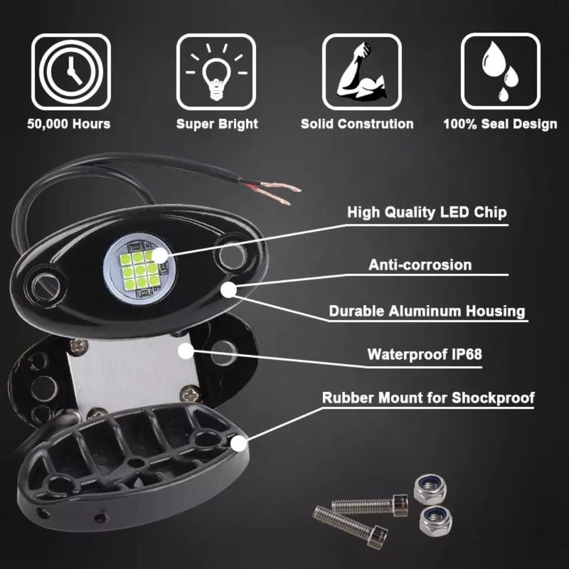 sulfar Under Car Tube Underbody Glow System Neon Light Underglow - Green - Image 5